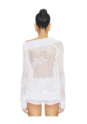 SNDYS Terra Knit Top in White. Size S. Also in L, XS.