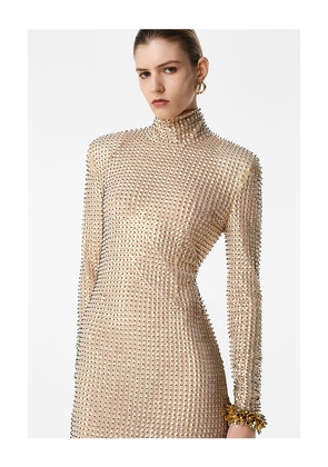 REVOLVE LOS ANGELES Polina Gown in Light Glod in Metallic Gold. Size S. Also in XS, M.
