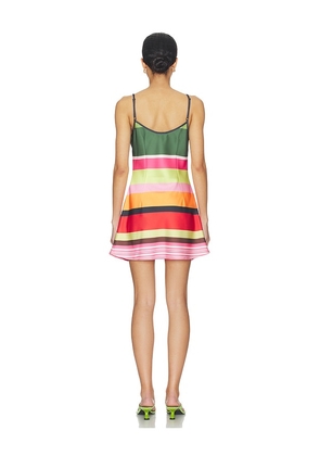 With Harper Lu Bias Mini Dress in Green,Pink. Size S. Also in L, M, XS.