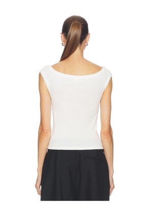 St. Agni Organic Cotton Off Shoulder Top in White. Size XS. Also in M, L.