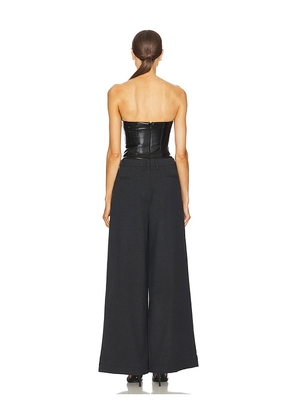 WeWoreWhat Corset Wide Leg Jumpsuit in Black. Size 0. Also in 6.