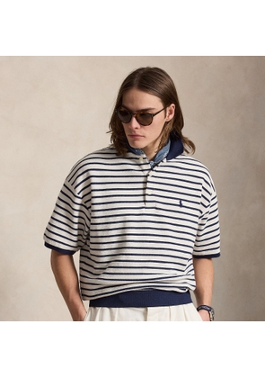 Relaxed Fit Striped Textured Polo Shirt