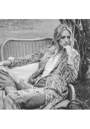 Floral Cotton-Linen Jersey Top