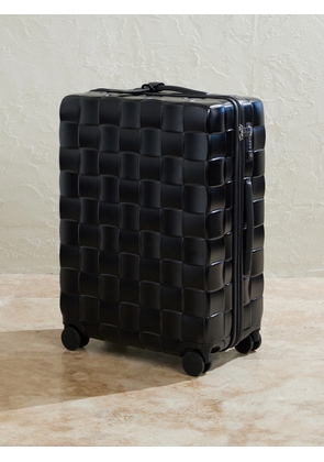 Bottega Veneta - Odyssey Leather-Trimmed Intrecciato Polycarbonate Suitcase - Men - Black