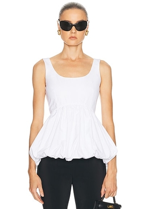 Rohe Voluminous Peplum Top in Optic White - White. Size 38 (also in 40).