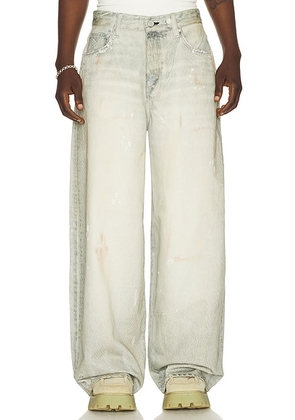 Won Hundred Lyon Printed Denim Jeans in Digital Painted - Ligh Grey. Size 30 (also in 33, 34, 36).