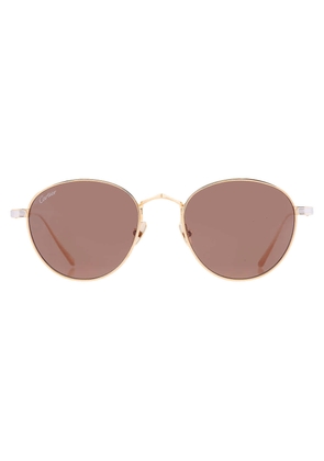 Cartier Polarized Brown Round Unisex Sunglasses CT0009S 002 51