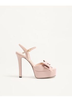 Valentino Garavani Bowow Kidskin Platform Sandal with Bow Detail 130mm Woman PINK 35