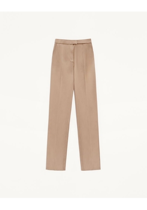 Valentino Double Duchesse Stretch Trousers Woman CAMEL 36