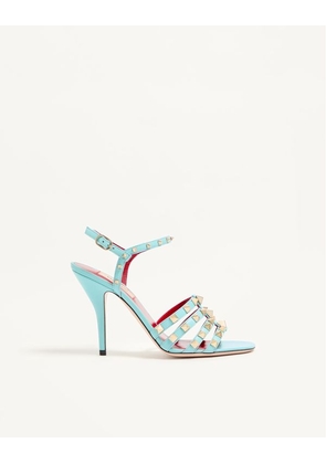 Valentino Garavani Rockstud Kidskin Sandal 100mm Woman AZURE 35