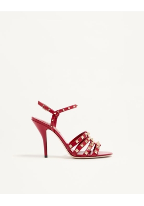Valentino Garavani Rockstud Kidskin Sandal 100mm Woman RED 35