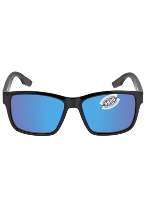 Costa Del Mar PAUNCH Blue Mirror Polarized Glass Mens Sunglasses 6S9049 904901 57