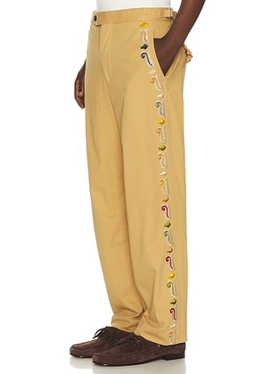 BODE Feather Runner Trousers in Multi - Brown. Size 34 (also in ).