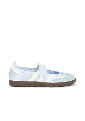 Adidas Originals Samba Jane Sneaker in Crystal Sky  Cream White  & Gum 5 - Baby Blue. Size 9 (also in 10, 11, 5, 5.5, 6, 6.5, 7.5, 8, 8.5, 9.5).