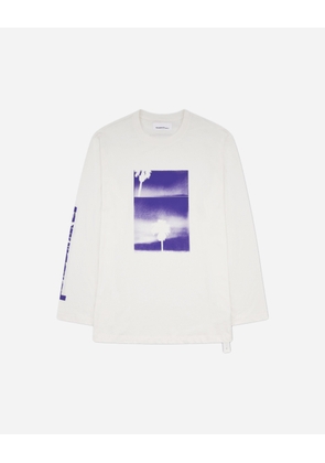 Men s Panorama Print Longsleeve T-Shirt White