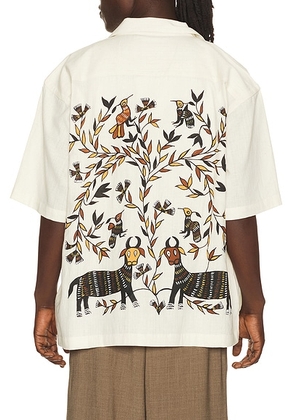 Kardo Rohit Shirt in Natural - Cream. Size S (also in M, L, XL/1X).