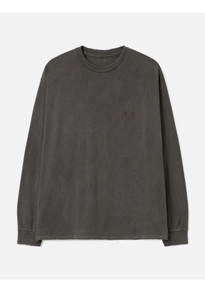 Embroidery Dyed Long Sleeve T-Shirt