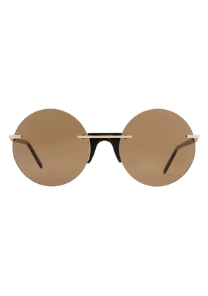 Andy Wolf Brown Metal Sunglasses