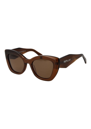 Replay Brown Acetate Sunglasses