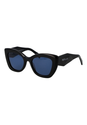 Replay Black Acetate Sunglasses