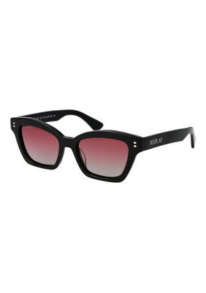 Replay Black Acetate Sunglasses