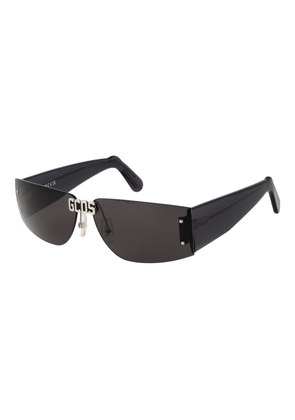 GCDS Black Plastic Sunglasses