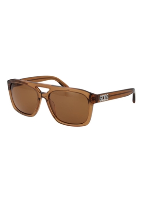 GCDS Brown Plastic Sunglasses