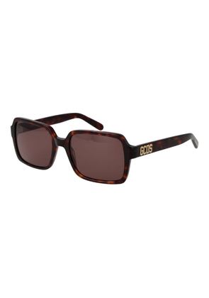 GCDS Brown Plastic Sunglasses