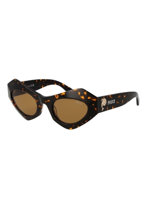 Emilio Pucci Brown Plastic Sunglasses