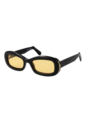 GCDS Black Plastic Sunglasses