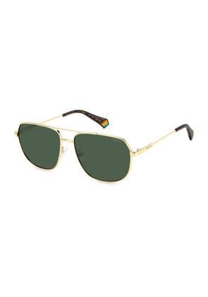 Polaroid Gold Metal Sunglasses