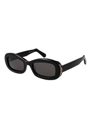 GCDS Black Plastic Sunglasses