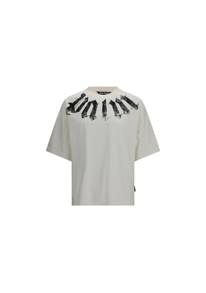 Palm Angels White Cotton T-Shirt - L