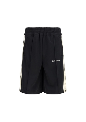 Palm Angels Black Polyester Bermuda Shorts - S