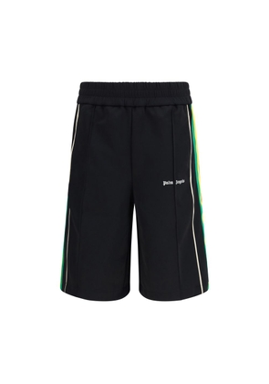 Palm Angels Black Polyester Bermuda Shorts - M