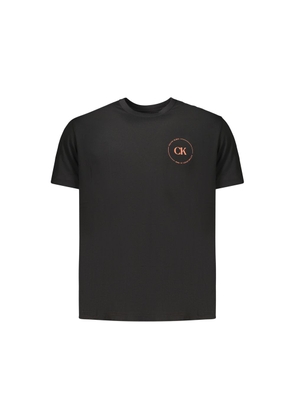 Calvin Klein Black Cotton Men's T-Shirt - XS