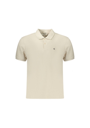 Calvin Klein Beige Cotton Men's Polo - XS