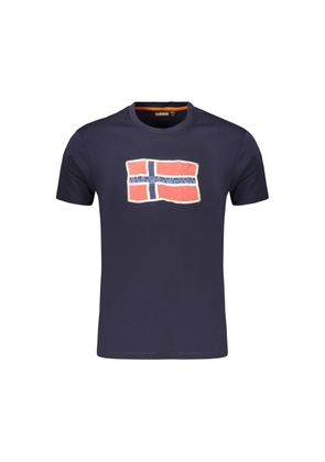 Napapijri Blue Cotton Men's T-Shirt - S