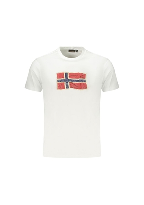 Napapijri Bianco Cotton Men's T-Shirt - S