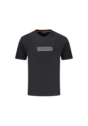 Napapijri Black Cotton T-Shirt - S