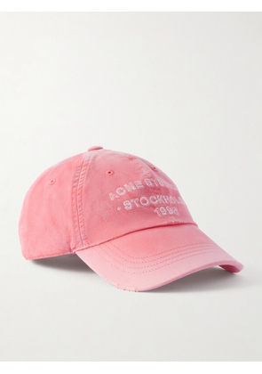 Acne Studios - Cuddy Sunkissed Logo-print Cotton-twill Cap - Pink - One size