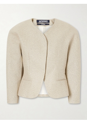 Jacquemus - La Petite Veste Ovalo Cotton And Linen-blend Blazer - Neutrals - FR 32,FR 34,FR 36,FR 38,FR 40
