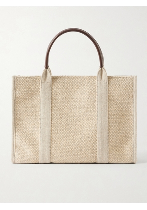 The Row - Georgia Leather-trimmed Woven Tote - Neutrals - One size