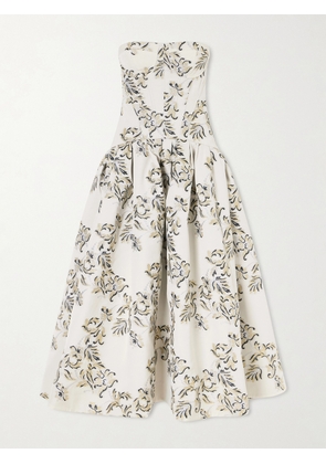 Carolina Herrera - Strapless Metallic Floral-jacquard Gown - Neutrals - US2,US4,US6