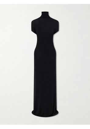Colleen Allen - Open-back Jersey Turtleneck Gown - Black - x small,small,medium,large,x large