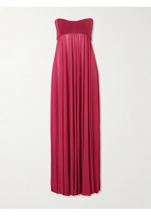Zimmermann - Strapless Gathered Jersey Gown - Pink - 00,0,1,2,3,4