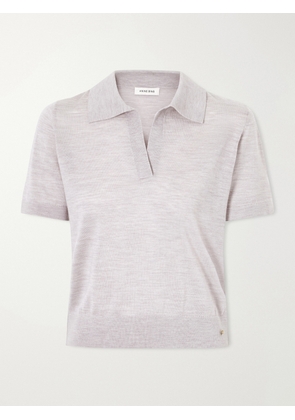 Anine Bing - Moni Wool And Cashmere-blend Polo Sweater - Gray - x small,small,medium,large