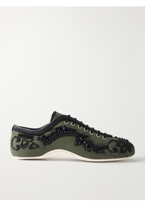 Dries Van Noten - Embroidered Twill Sneakers - Green - IT35,IT36,IT37,IT38,IT39,IT40,IT41