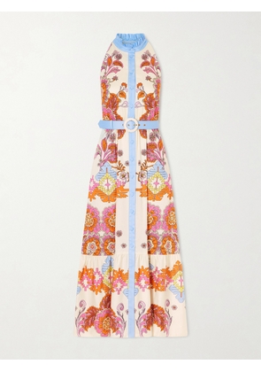 Borgo de Nor - Biba Tiered Printed Cotton-poplin Maxi Dress - Multi - UK 6,UK 8,UK 10,UK 12,UK 14,UK 16