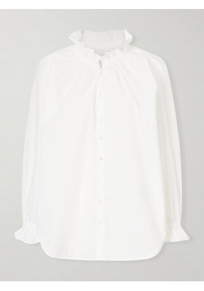 Citizens of Humanity - Loretta Ruched Cotton-poplin Shirt - White - x small,small,medium,large,x large